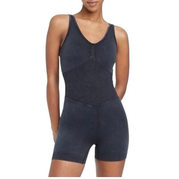 NEW JOYLAB Activewear One Piece Bodysuit Charcoal Gray XXL Sporty Compression - Picture 1 of 5